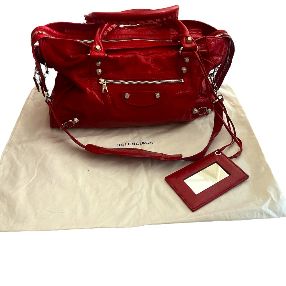 Balenciaga Red City Bag